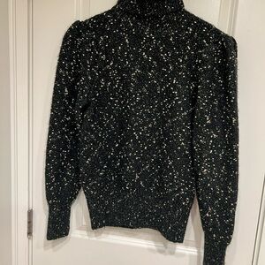 Ann Taylor Black and gold Turtleneck Sweater